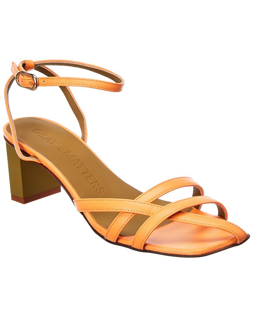 Серые кожаные сандалии Matters Mia Женские коричневые 35