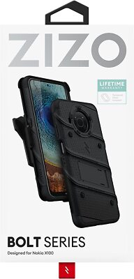 ZIZO Bolt Bundle for Nokia X100 w/ Kickstand, Tempered Glass, Holster & Lanyard