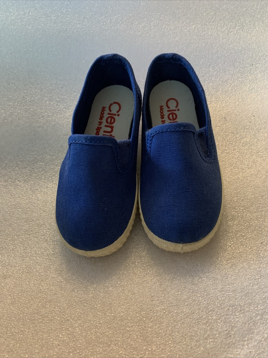 Cienta Toddlers Blue Canvas Slip On Shoes Little Kids Size