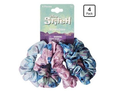 Pack Of 4 Disney Lilo And Stitch Large Scrunchies For All Ages Hair Accessories