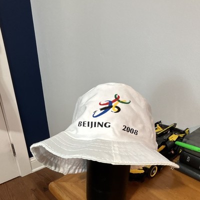 Beijing 2008 Olympics White Bucket Hat - Beijing 2008 Event Headwear