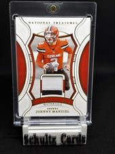 Johnny Manziel 2024 2 COLOR GOLD PATCH MEM National Treasures Century Materials