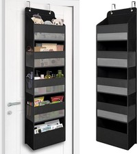 Over Door Organizer with 5 Large Pockets, Heavy Duty Hanging Organizer Storage,