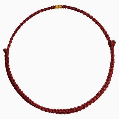 Elegant Chinese Style Red Rope Braided Gold-plated Lucky Bead Christmas Bracelet