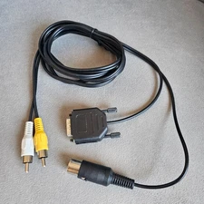 "New" Commodore 128  80 Column Monochrome Composite Video & Audio Cable   Tested