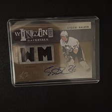 2009-10 Upper Deck SPX Evgeni Malkin Winning Materials Patch Auto /50 Penguins
