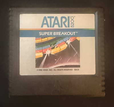 Super Breakout (Atari 5200, 1982) Game Cartridge