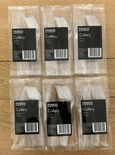 Tesco 48 Clear Plastic Forks And 48 Spoons Reusable New Boxed Free Postage
