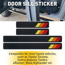 For Toyota Car Door Plate Sill Scuff Cover Anti-scratch Decal Sticker Protector