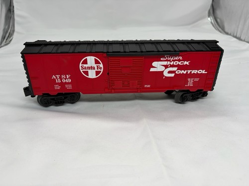 Coche de caja Lionel ATSF SANTA FE "Control de choque" lado gofre #15049 | Condition: Used