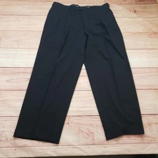 Armani Collezioni Pants Mens 36 Black Pleated Dress Trousers Casual Adult 36x39