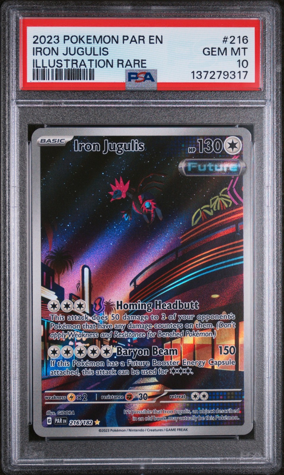Iron Jugulis 216/182 - SV04: Paradox Rift Holo (PSA 10)