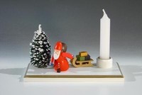 Kerzenhalter Weihnachtsmann Mit Schlitten 14 Cm Niklaus GabenträGer Schlittenzug