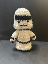 Handmade Star Wars Crochet Stormtrooper Stuffed Toy Small White Black Plush