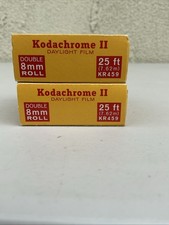 Lot 2 Kodachrome II 25 Color Movie Film Dble 8mm Roll for DAYLIGHT NEW EXP '67