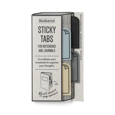 IF Bookaroo Sticky Tabs - Mono,White 3x5 inches, White