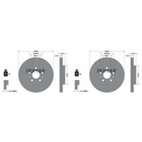 2X Textar PRO Bremsscheiben 280Mm Vorne Passend FüR Renault Kangoo Megane | 9219