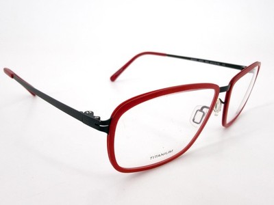 NOS Modo 4053 Eyeglasses FRAMES 55[]15-145 Red Black Titanium Japan M036