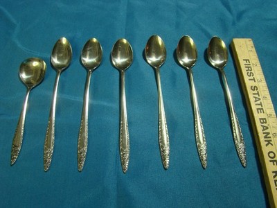 Nasco Stainless Marianna Roses Pattern  Long Handle Ice Tea Spoons & Sugar Japan