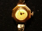 Rolex 1920's Octagon Vintage 15K Gold Manual Wind Ladies Watch 23 mm