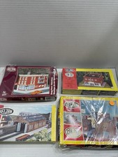 Lot Of 4 Heljan N Model Kits Drug Store, Theatre, Firestation, and Engine House