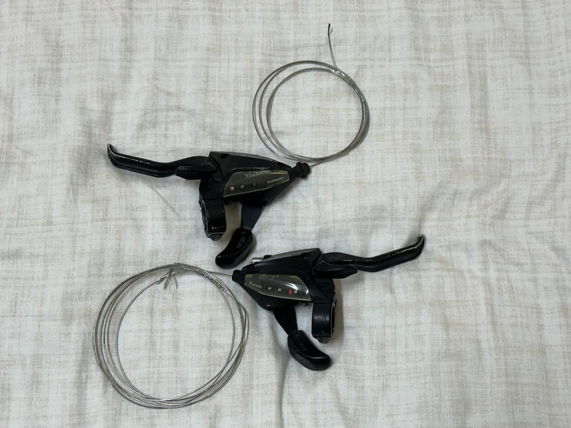 1 Pair For Shimano ST-EF500 Shifter Set 3X8 Speed V-Brake Lever MTB Bike UK