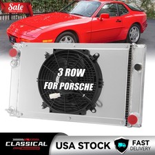 3 Row Radiator Shroud Fan For 1983-1991 89 Porsche 944 S2 2.5l 3.0l L4 Turbo Mt