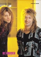 JON BON JOVI & ALDO NOVA-1991 MINI-POSTER 8X11 FULL PAGE MAGAZINE PINUP CLIPPING