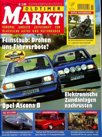 3) Oldtimer Markt 11/2005 - Modellreport Rover Motor - Modellreport MZ GS - ETS - Bild 1 von 3