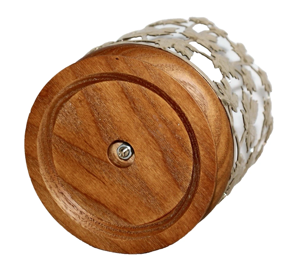 Bath & Body Works Золотые Кленовые Листья 3-Фитильный Подсвечник Деревянное Основание - Изображение 4 из 4