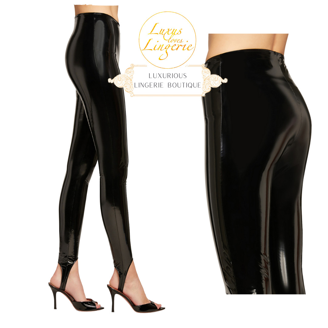 Latex Stirrup Leggings Amina Muaddi X Wolford Edition Black Hochglänzend Black 3