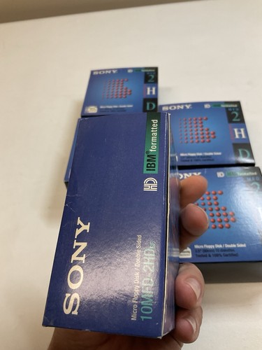 Sony MFD 2HD 3.5" Micro Floppy Disk IBM Formatted Diskette Pack NEW Lot Of 5 Box - 第 7/10 張圖片