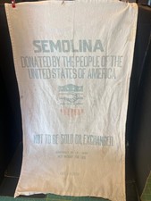 Saco de grano de sémola de colección (solo frontal) USAID Argelia bolsa de relieve con patriota