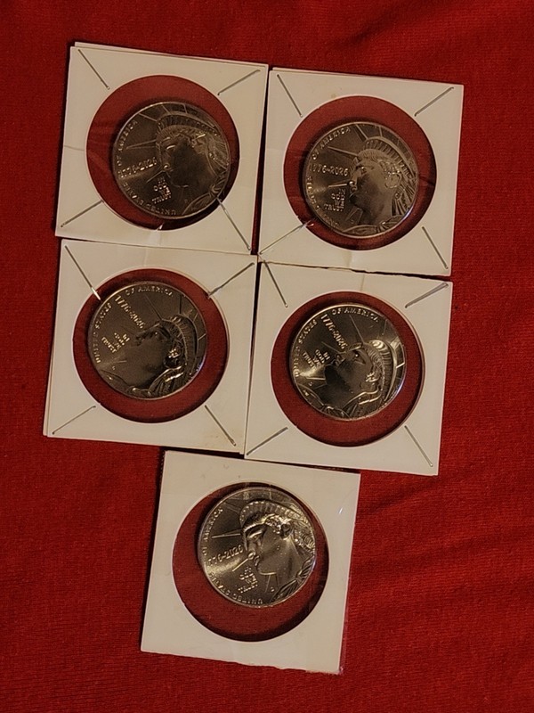 2026 US 250th Anniversary Half Dollar 50C Lot of 5 BU Uncirculated Coins