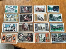 16 x Notgeld Braunschweig 4 Serien kompl. Bad Harzburg, Eulenspiegel...
