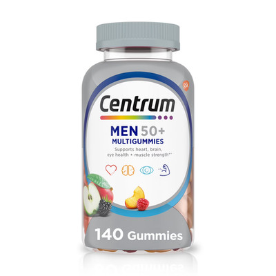 Centrum Multigummies Men 50+ Multivitamin Gummies Vitamins a B C D E 140 Count
