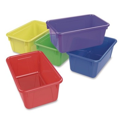 Storex 62414U05C 7.8 x 12.2 x 5.1 Cubby Bins - Assorted Colors (5/Carton) New