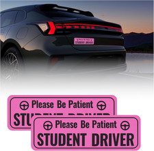 2PCS Student Driver Magnet for Car with Reflectivity,Reusable Student Driver Sti