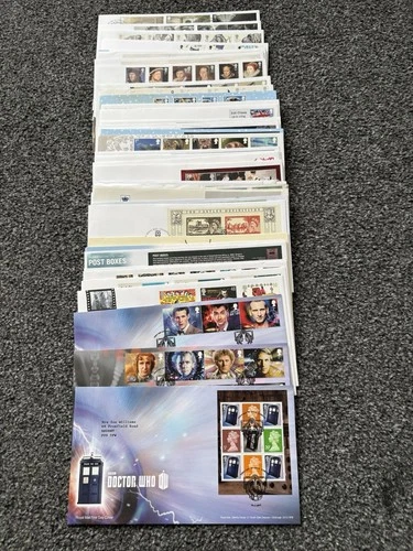 Job Lot of 48 UK GB First Day Covers & Covers FDC's 2001 - 2017 Lot #O8