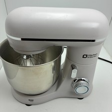 Cocina en la caja 6,5 cuartos de galón batidora de pie blanca con accesorios de cuenco probado funciona