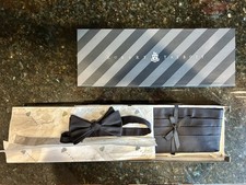 Robert Talbott Formal Black Silk Bow Tie  Cummerbund Set  Worn Once All Size