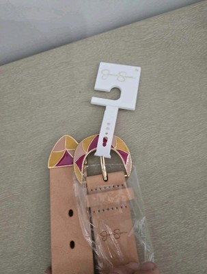 #ad #ad Jessica Simpson Belt Women#x27;s Size L 12 14 Pink Blush With Buckle NWT $30 MSRP $4.99