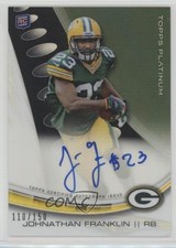2013 Topps Platinum Rookie Refractors Black 110/150 Johnathan Franklin Auto 7fb