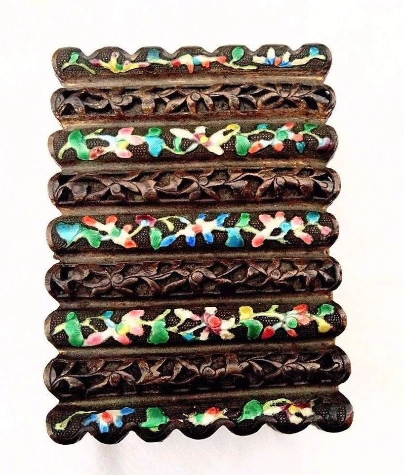 ANTIGUA CAJA CHINA ESMALTADA EN COBRE. Foto 3 de 4