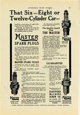 1915 Master Spark Plugs Ad: Hartford Machine Screw Co. Hartford, Connecticut
