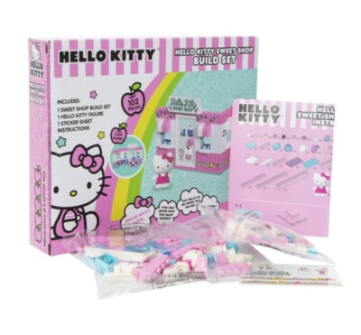 Sanrio Hello Kitty Sweet Shop Build Set 102 Pieces Includes Hello