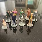 Set Of 9 Train Men Woman Workers People Figures Figurines - Vintage