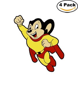 Mighty-Mouse-Vinyl-Decal-Sticker-Comic-Superhero-4-Stickers