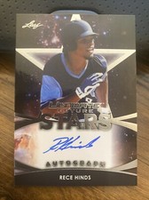 RECE HINDS 2019 Leaf Ultimate Future Stars Autograph On-Card AUTO Rookie RC Reds