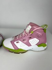 Nike Air Jordan 6 Retro GS Pink Green White Women 6- Youth Size 5Y Girls Sneak